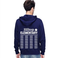 Personalized Name Leavers Hiltop Elementary School Graduation Theme Stars & Stripes Hoodie